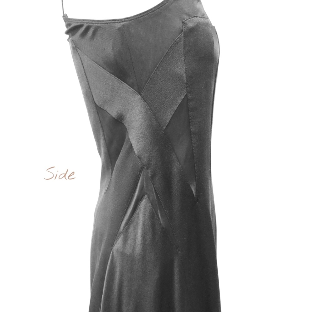 Vintage Calvin Klein Black Silk Slip Dress | Made in Italy | Size 12 - Unworn - Picture 4 of 11